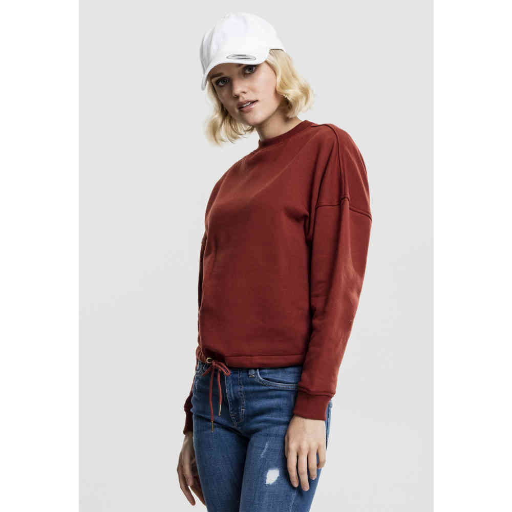 Urban Classics Ladies Oversized Crew rusty | Attitude Europe Urban Classics Ladies oversized crew sweater sweater cream
